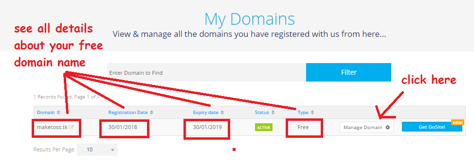 FREE domain names